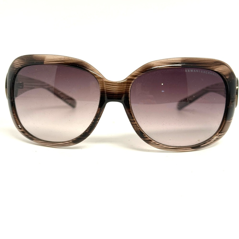 Armani‎ Exchange AX250/S Brown Striped Oversized Sunglasses 59-15-125 1B8 JS